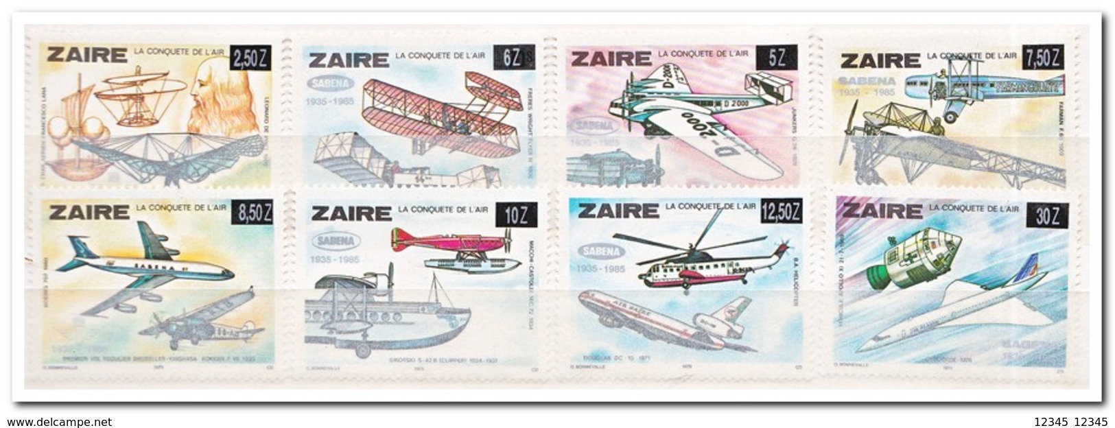 Zaïre 1985, Postfris MNH, Aeroplane - Ongebruikt