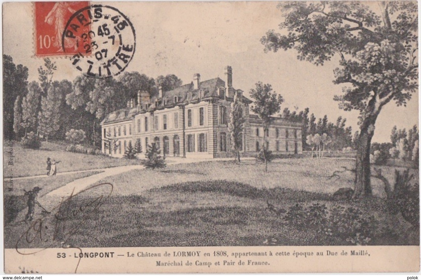 Bt - Cpa LONGPONT (91) - Le Château De Lormoy - Autres & Non Classés
