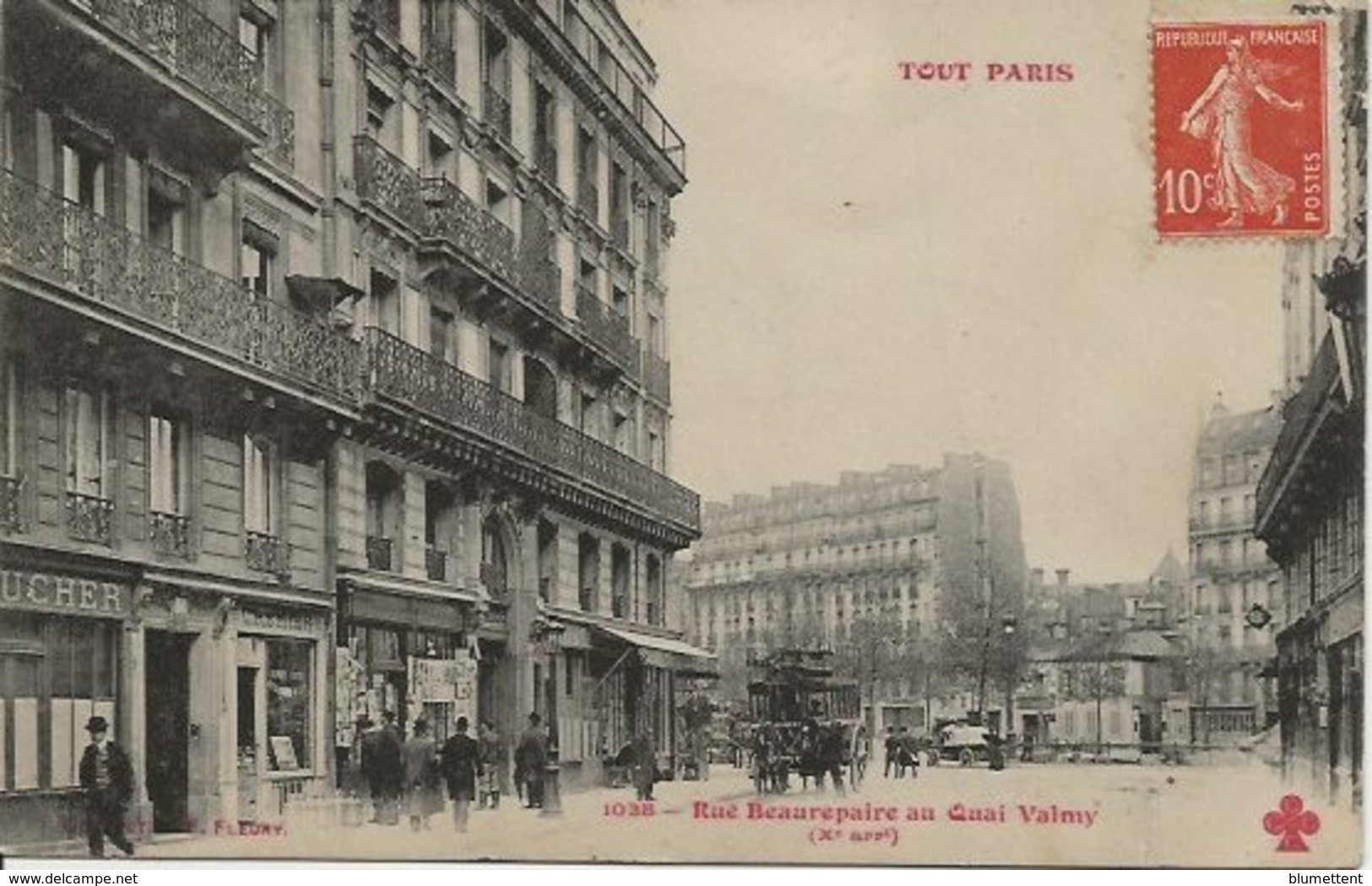 CPA 1038 TOUT PARIS Edition FLEURY - Marchand Cartes Postales Rue Beaurepaire Au Quai Valmy Xème - District 10