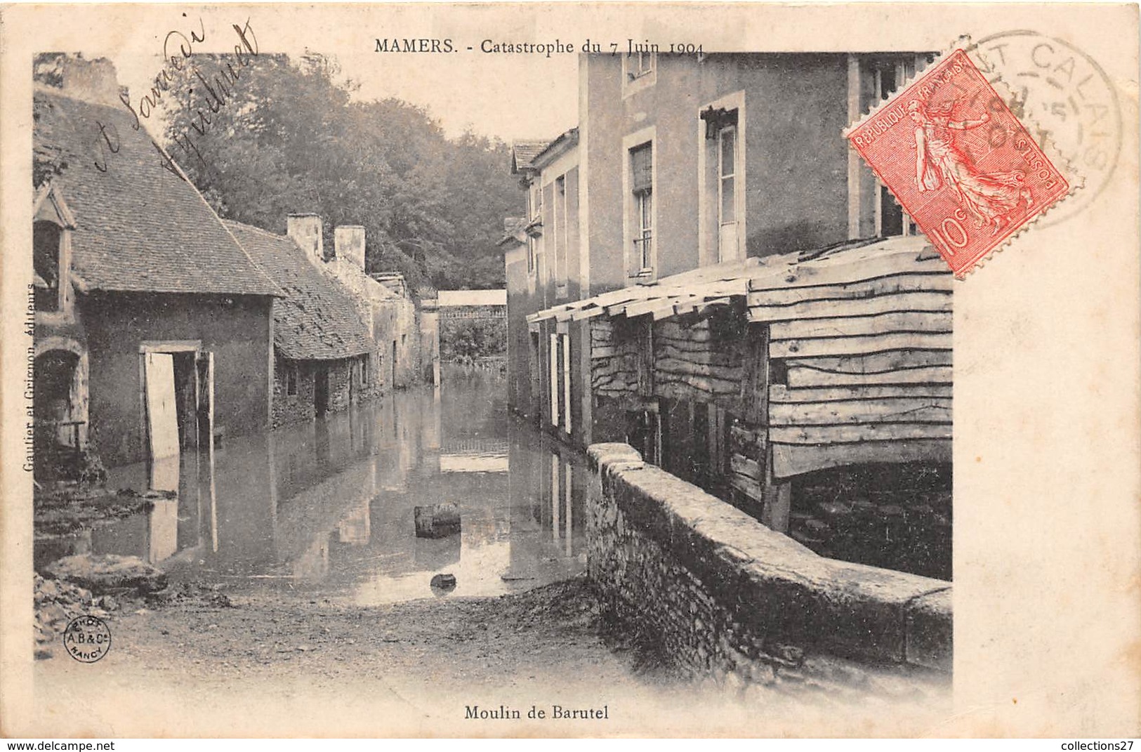 72-MAMERS- CATASTROPHE DU 7 JUIN 1904 - MOULIN DE BARUTEL - Mamers