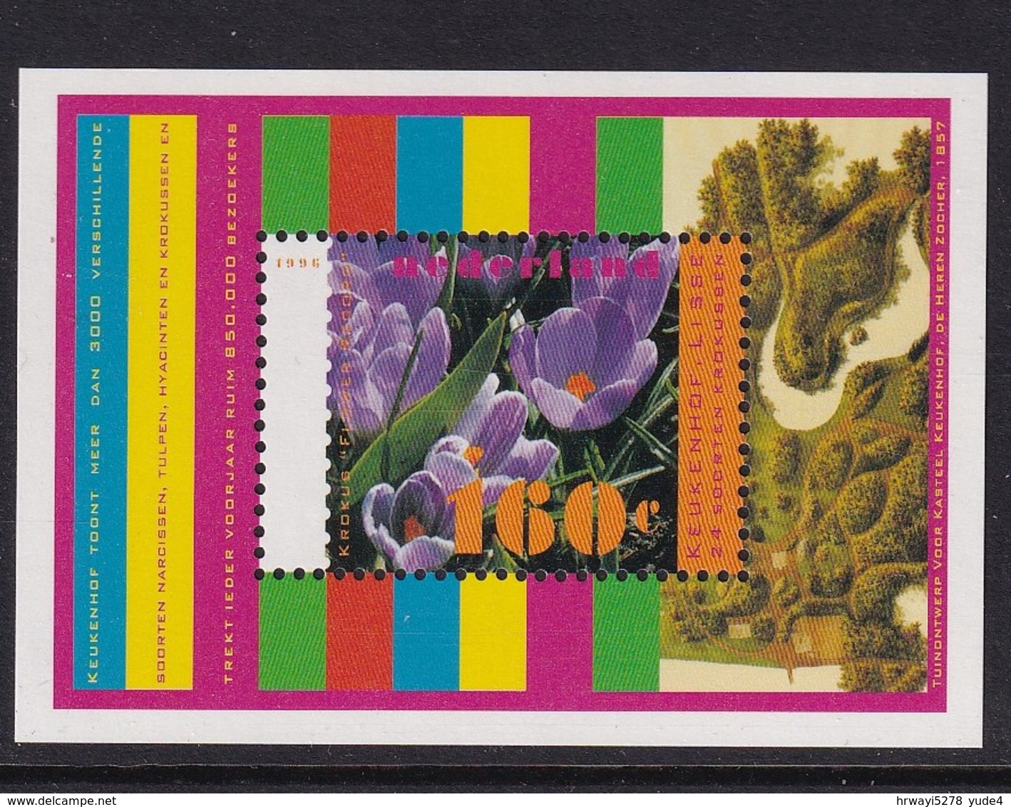 Netherlands 1996, Flower S/s, MNH. Cv 3 Euro - Blocks & Sheetlets