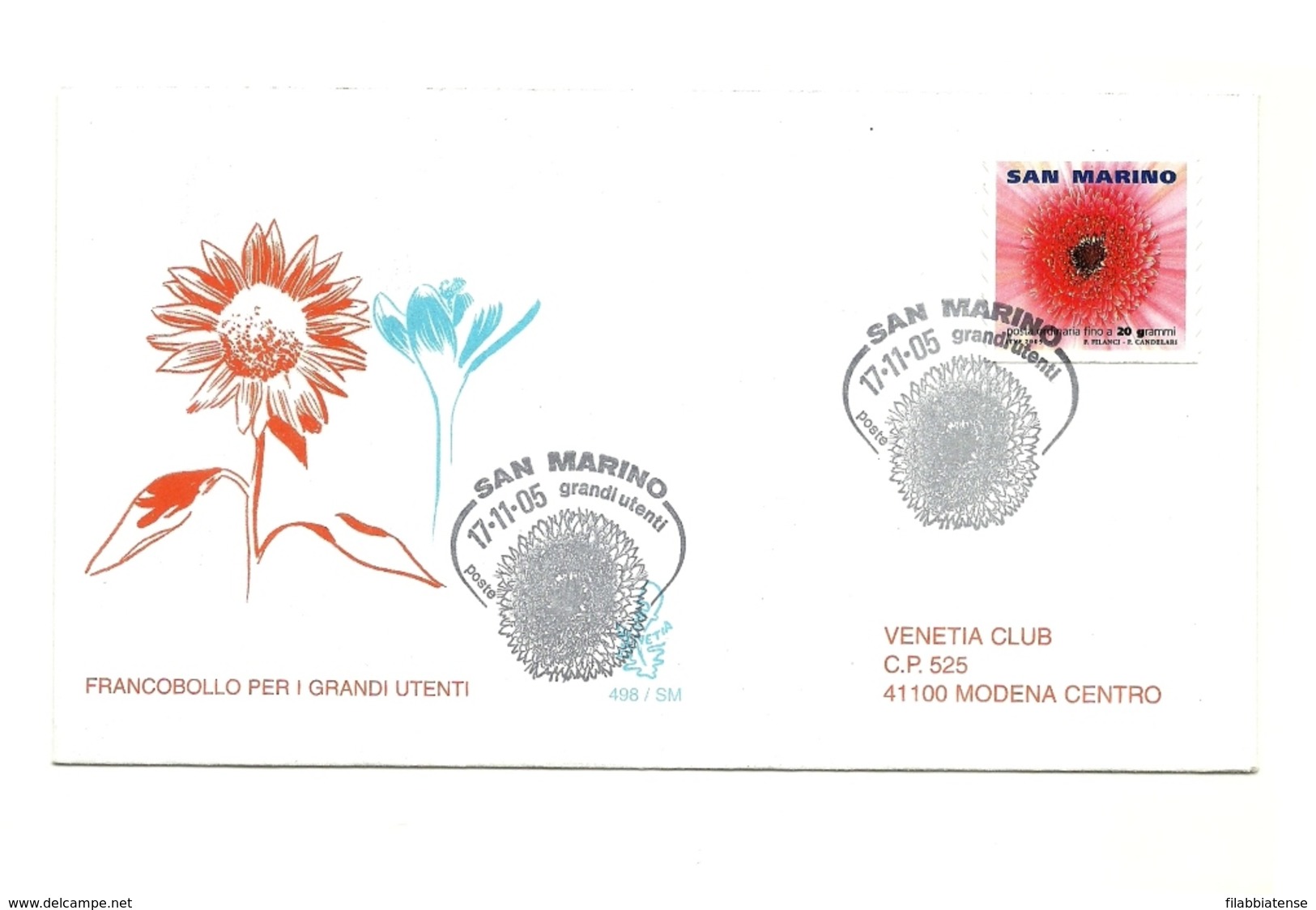 2005 - San Marino 2085 Dalia - FDC - Altri & Non Classificati