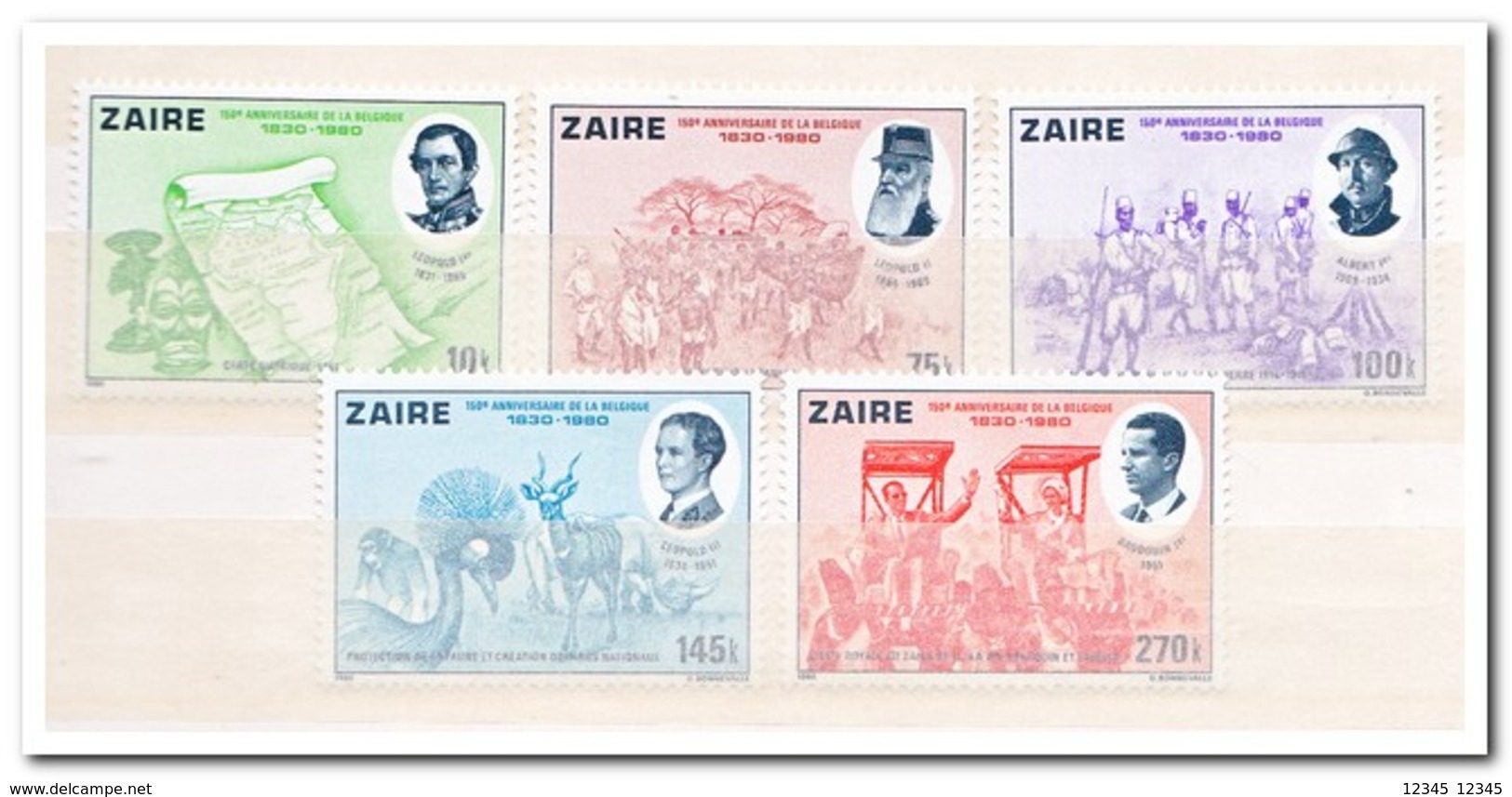 Zaïre 1980, Postfris MNH, 150 Years Of Belgian Independence - Ongebruikt