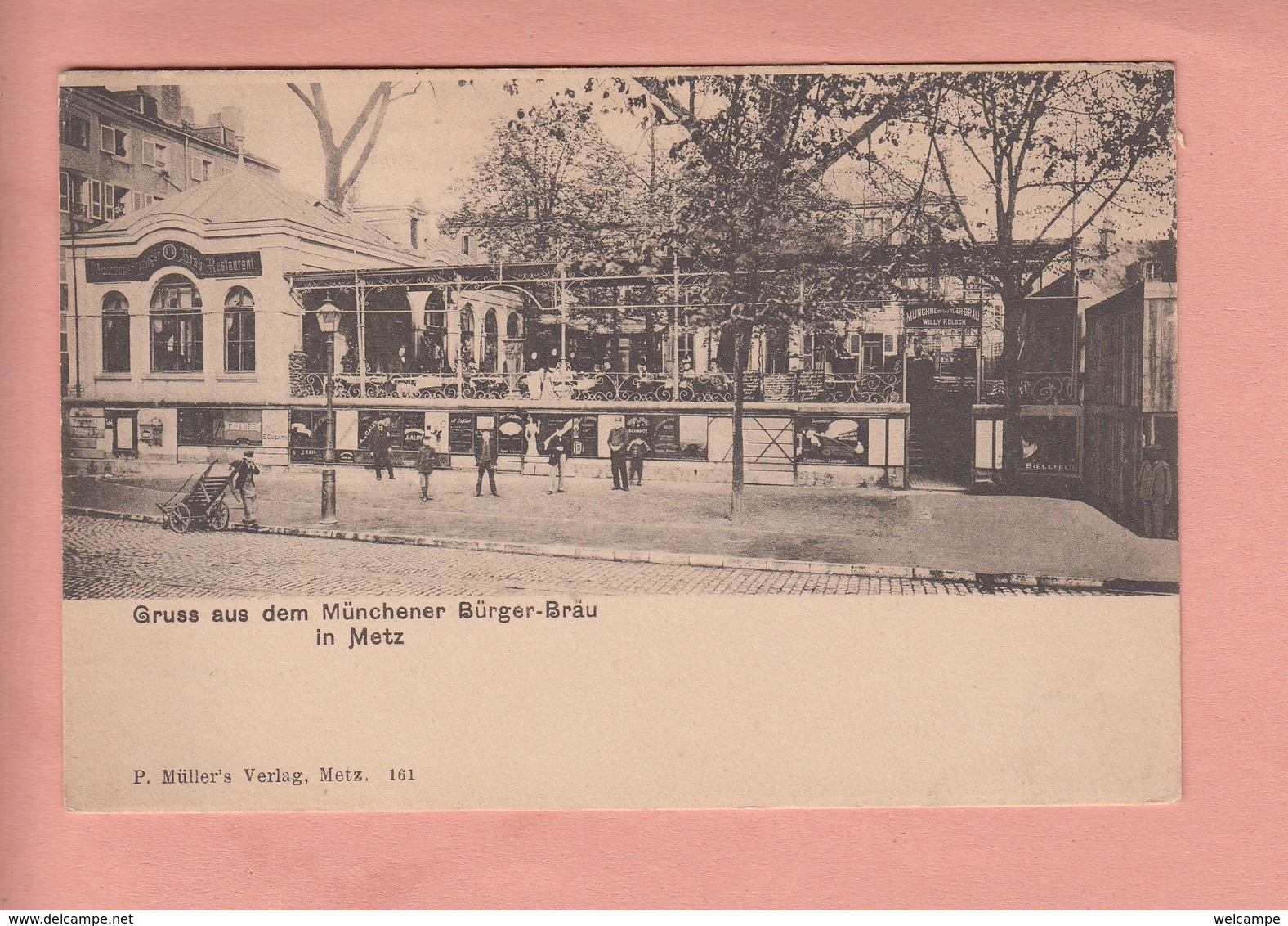 OLD POSTCARD - FRANCE -   1900'S - METZ - MUNCHENER BURGER BRAU - Metz