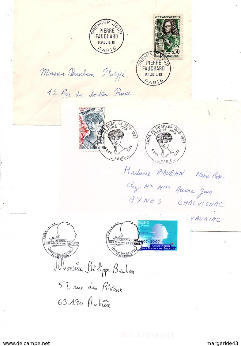 FRANCE LOT DE 21 FDC DIFFERENTES AYANT VOYAGEES. - Vrac (max 999 Timbres)