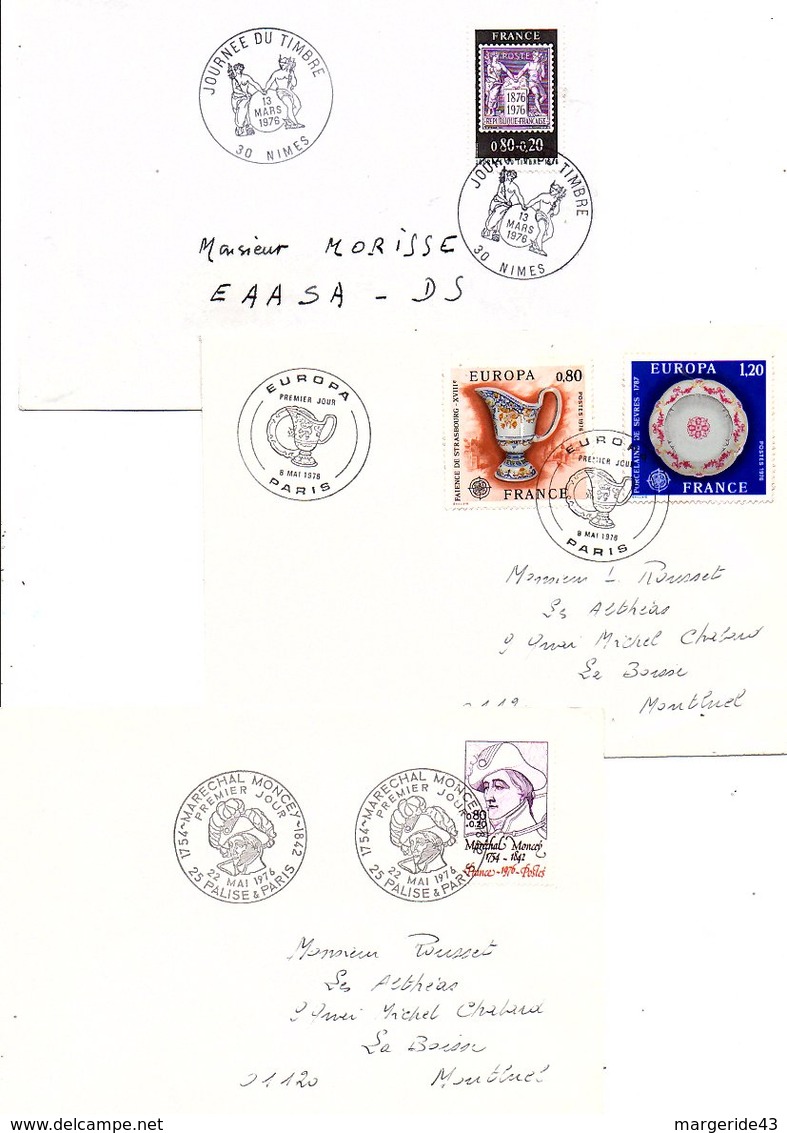 FRANCE LOT DE 21 FDC DIFFERENTES AYANT VOYAGEES.