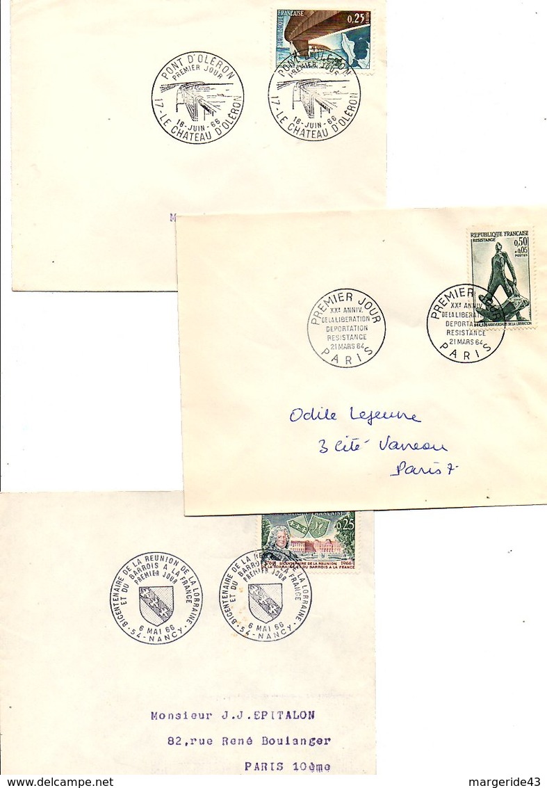 FRANCE LOT DE 21 FDC DIFFERENTES AYANT VOYAGEES. - Lots & Kiloware (mixtures) - Max. 999 Stamps