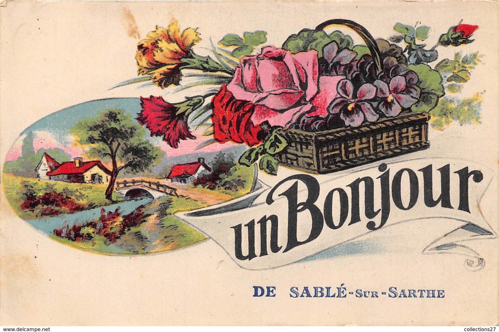 72-SABLE-SUR-SARTHE- UN BONJOUR - Sable Sur Sarthe