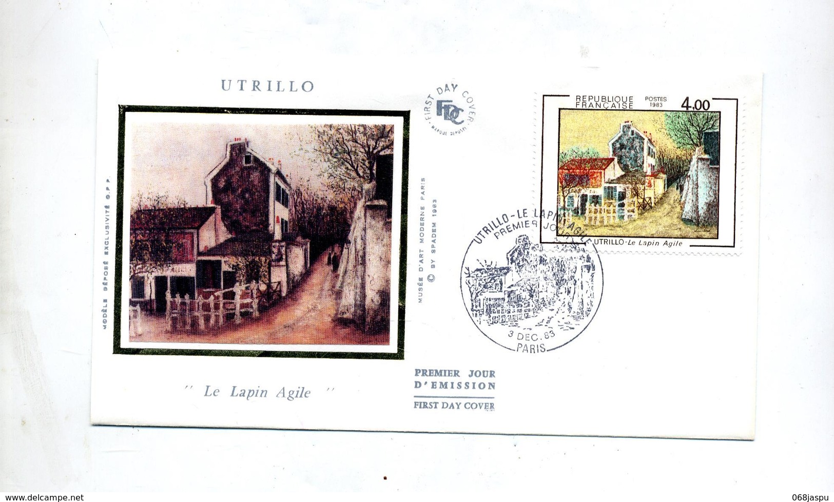 Lettre Fdc 1983 Paris Utrillo - 1980-1989