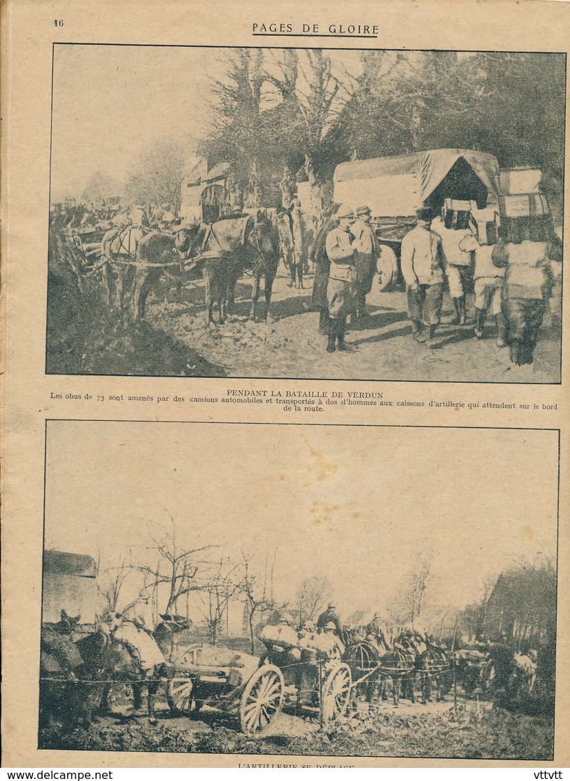 PAGES DE GLOIRE, Revue 16 Pages, N° 74, Dimanche 30 Avril 1916, Salonique, Verdun, Collège Buvignier, Cathédrale... - 1900 - 1949
