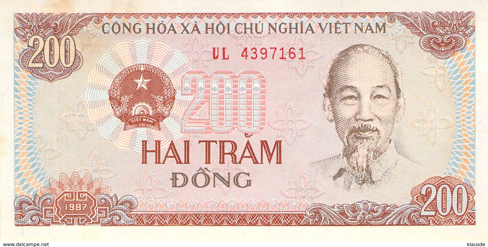 200 Dong Vietnam 1987 UNC - Vietnam