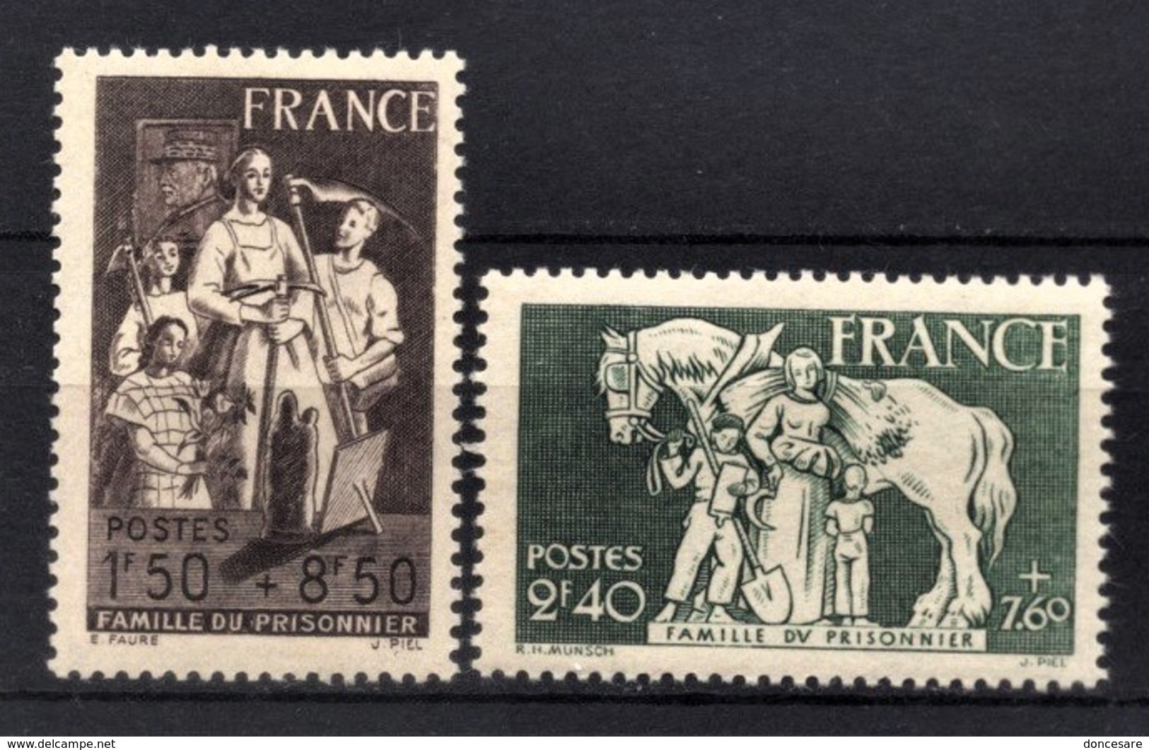 FRANCE 1943 - LOT 2 TP NEUFS**  Y.T. N° 585 / 586 / - Unused Stamps