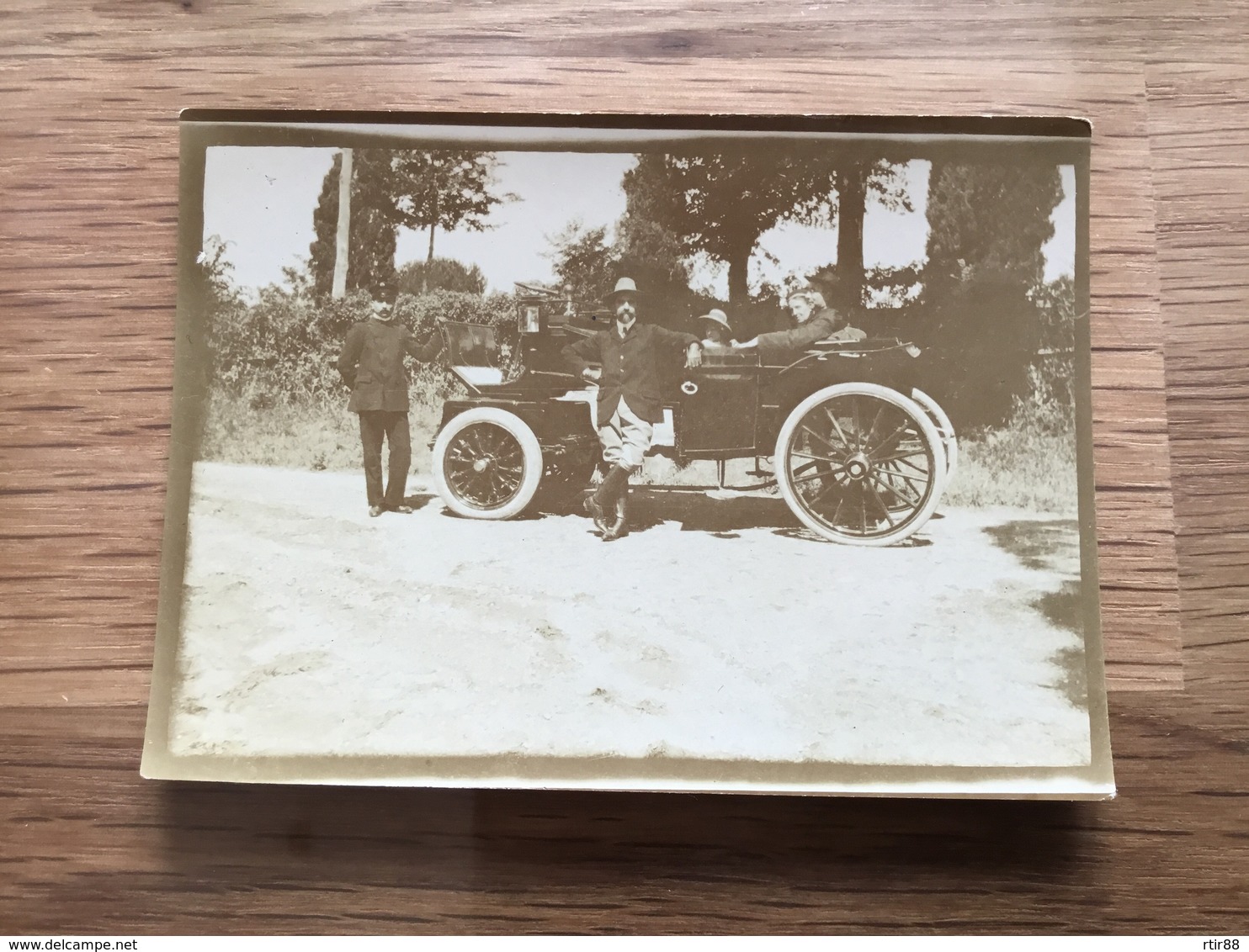 Photo D’une Voiture Ancienne Vers 1900 9 X 6,5 Cm - Cars