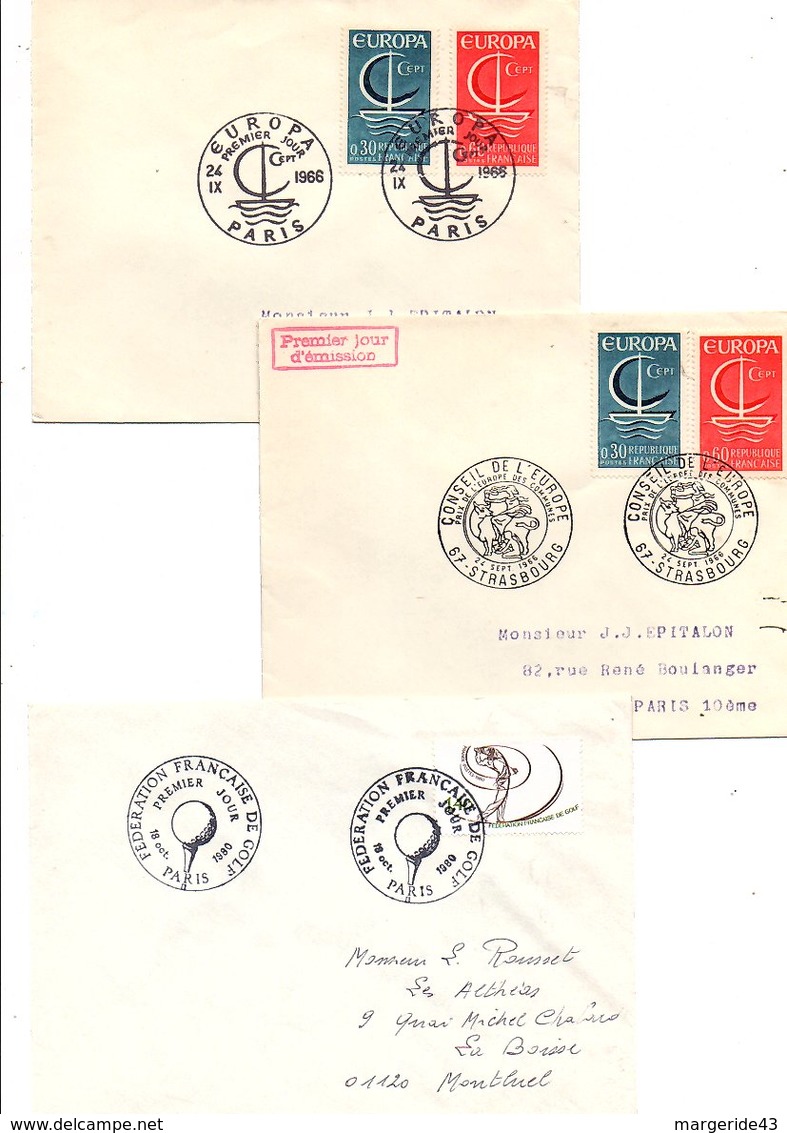 FRANCE LOT DE 21 FDC DIFFERENTES AYANT VOYAGEES. - Alla Rinfusa (max 999 Francobolli)