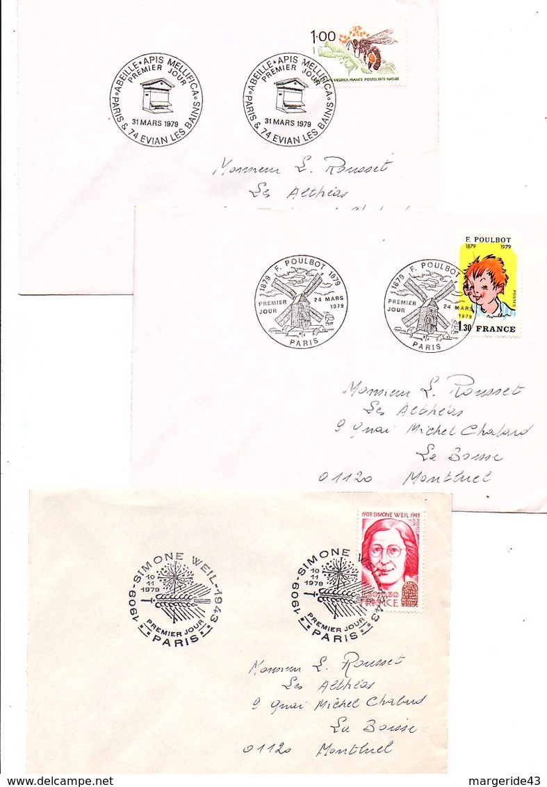 FRANCE LOT DE 21 FDC DIFFERENTES AYANT VOYAGEES. - Vrac (max 999 Timbres)