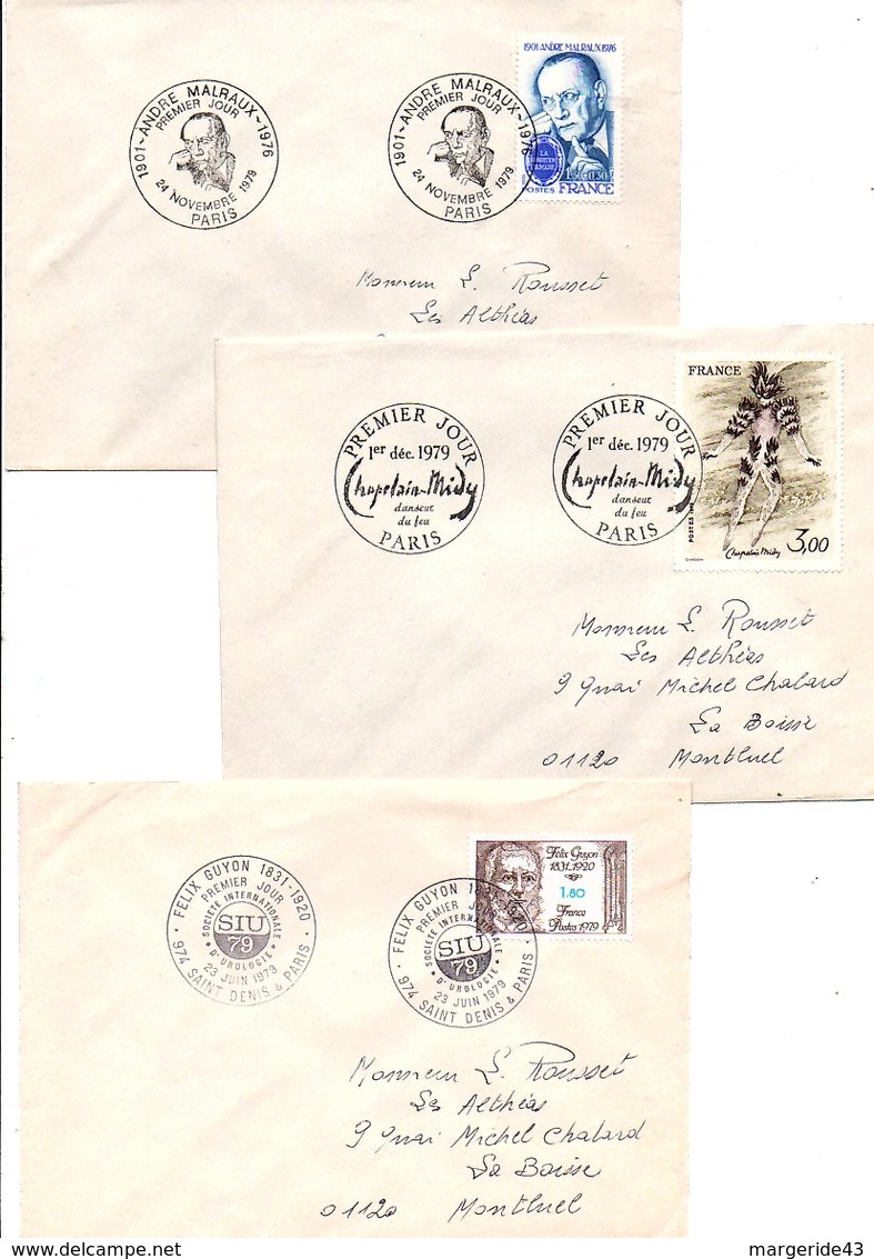 FRANCE LOT DE 21 FDC DIFFERENTES AYANT VOYAGEES. - Vrac (max 999 Timbres)