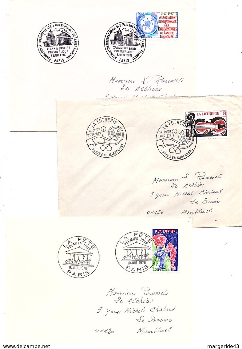 FRANCE LOT DE 21 FDC DIFFERENTES AYANT VOYAGEES. - Vrac (max 999 Timbres)