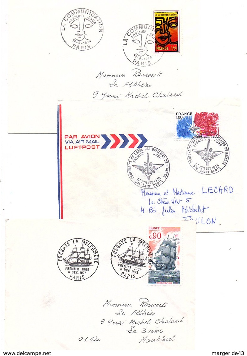 FRANCE LOT DE 21 FDC DIFFERENTES AYANT VOYAGEES. - Vrac (max 999 Timbres)