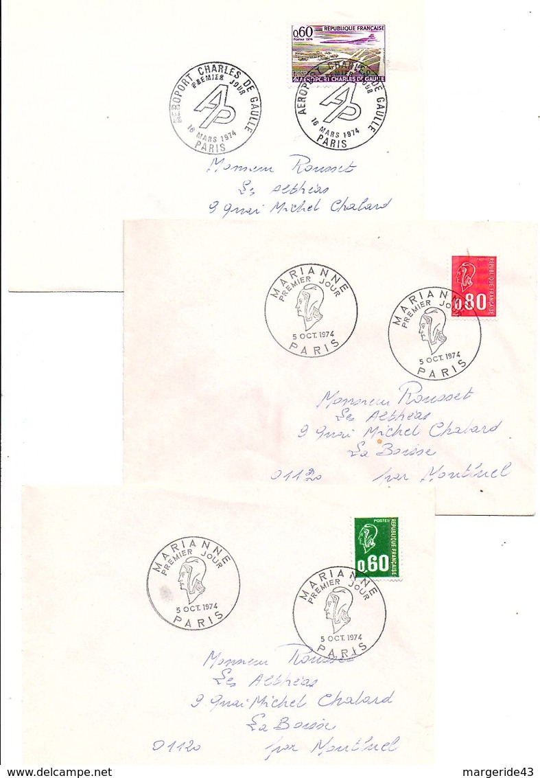 FRANCE LOT DE 21 FDC DIFFERENTES AYANT VOYAGEES. - Lots & Kiloware (mixtures) - Max. 999 Stamps