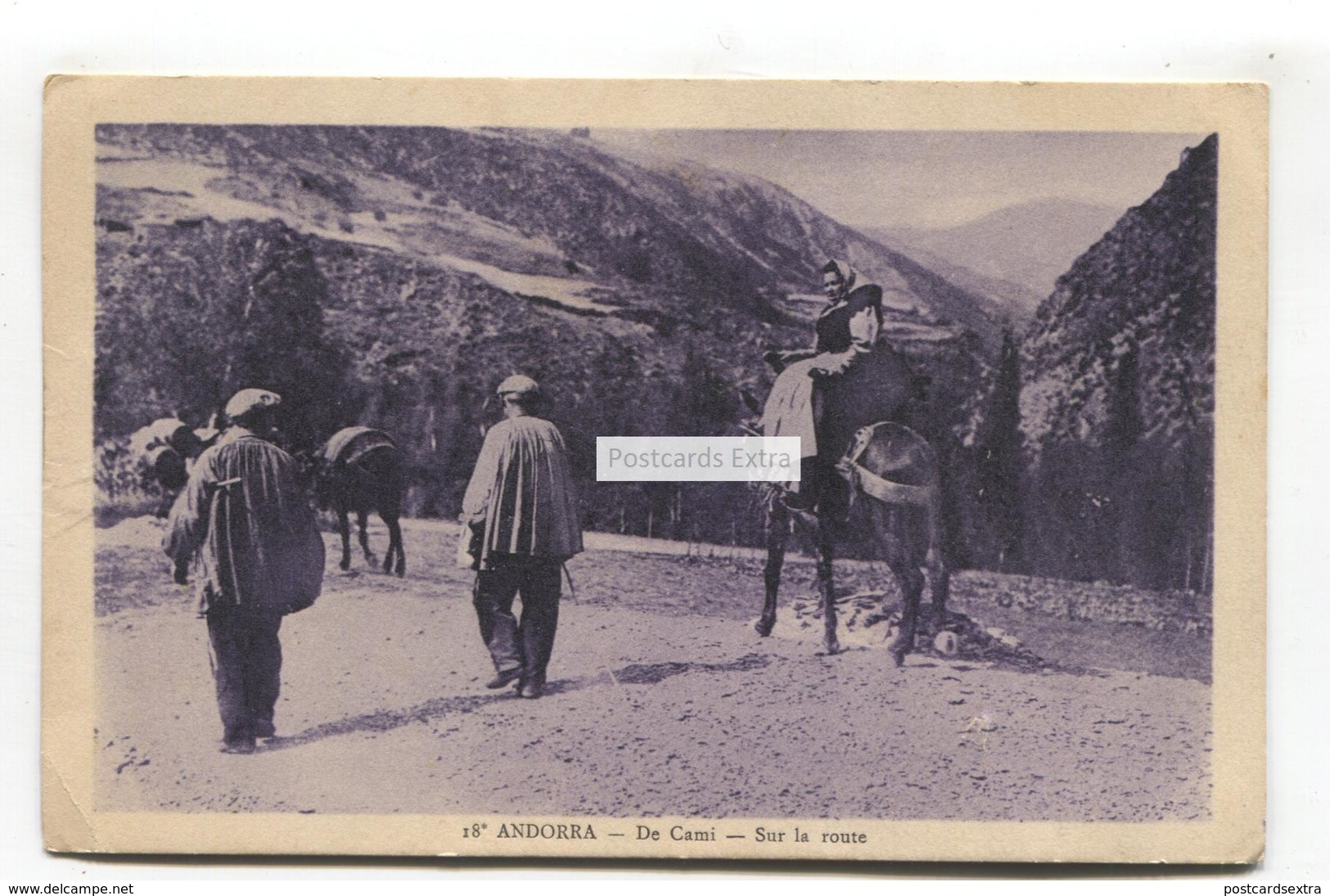 Andorra - De Cami - Sur La Route - 1932 Used Postcard - Andorra