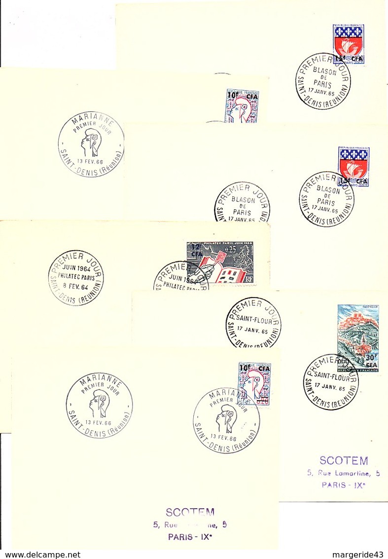REUNION LOT DE FDC - Lots & Kiloware (mixtures) - Max. 999 Stamps