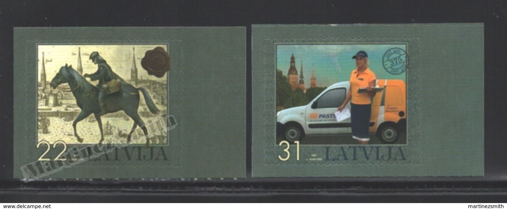 Lettonie – Latvia – Letonia 2007 Yvert 687-88, 375th Ann. Latvian Post – Adhesive - MNH - Lettland