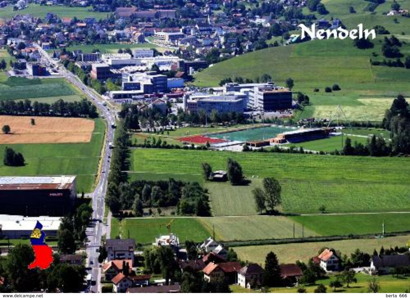 Liechtenstein Nendeln Aerial View New Postcard - Liechtenstein