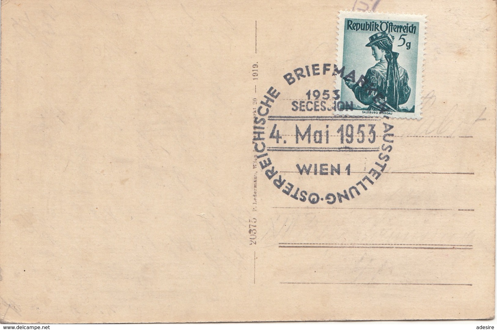 Sommerfrische GUTENSTEIN (NÖ), Karte Um 1910, 5 Gro Trachten, Sonderstempel Österr.Briefmarkenausstellung 1953 - Gutenstein