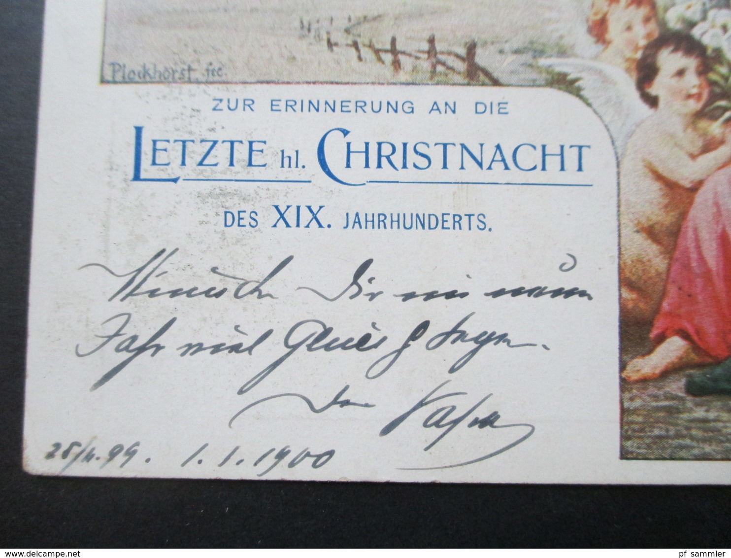 Levante 1899 Letzte Christnacht Des XIX Jhd. Stempel Jerusalem Oesterreichische Post Und Betlehem 24.XII.99 Nach Dresden - Levant Autrichien