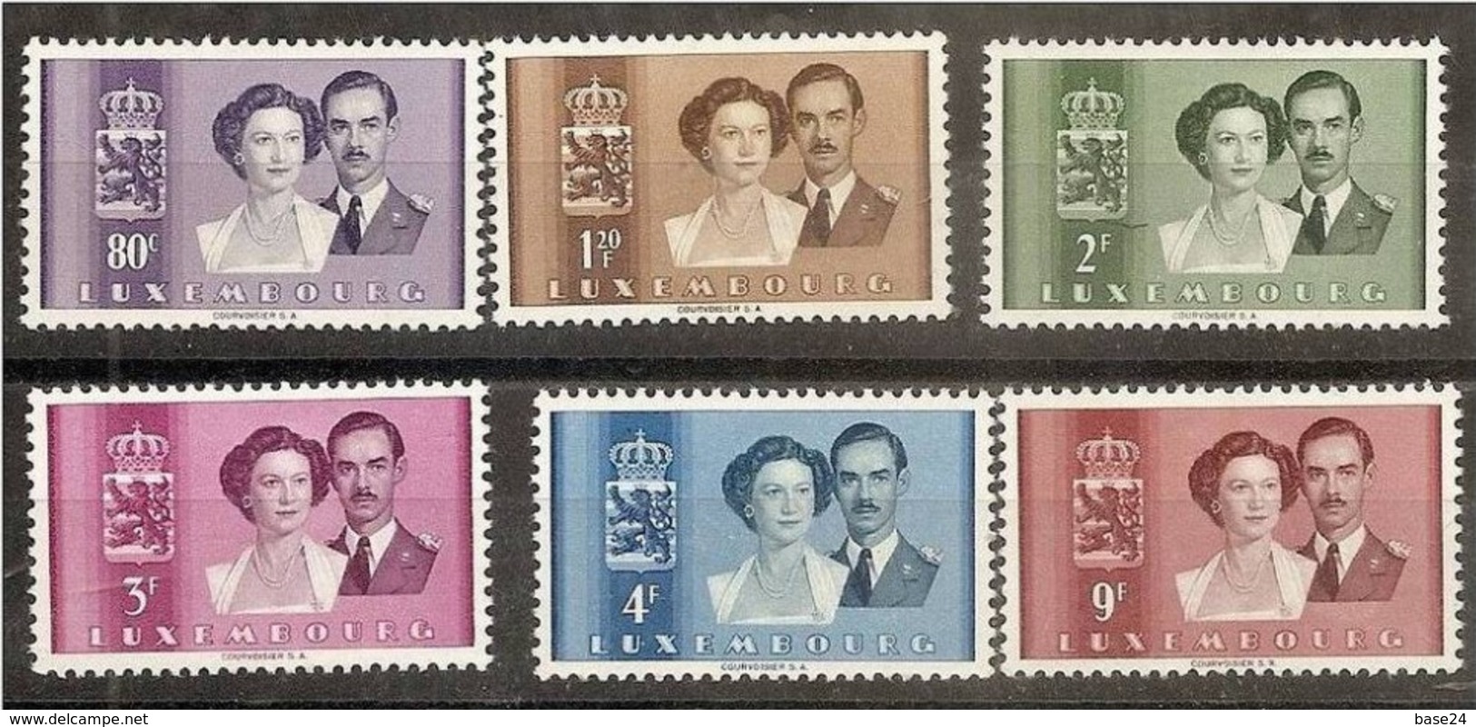 1953 Lussemburgo Luxembourg MATRIMONIO DEL GRANDUCA GIOVANNI  GRAND DUKE JOHN Serie Di 6v. MNH** 465/70 - Nuovi