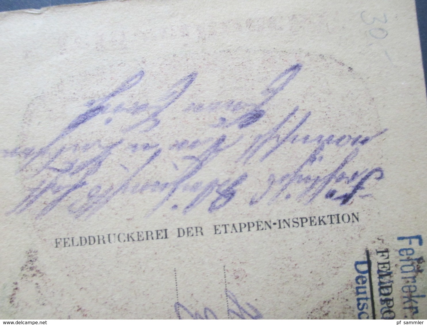 4. Feldweihnacht 1917 Felddruckerei Der Etappen-Inspektion Deutsche Feldpost 402 Feldrekt. Depot 6 - Autres & Non Classés