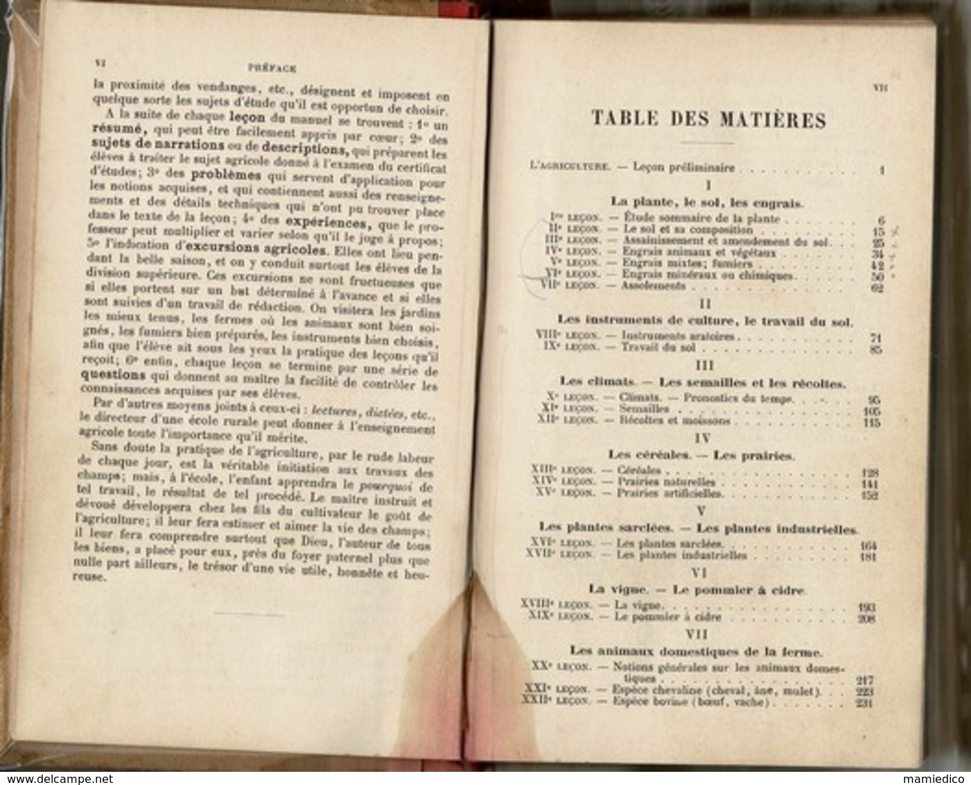 1897 Leçons D'AGRICULTURE Et D' HORTICULTURE Par Les Frères Des Ecoles Chrétiennes. Vendu En L'état. - 12-18 Ans