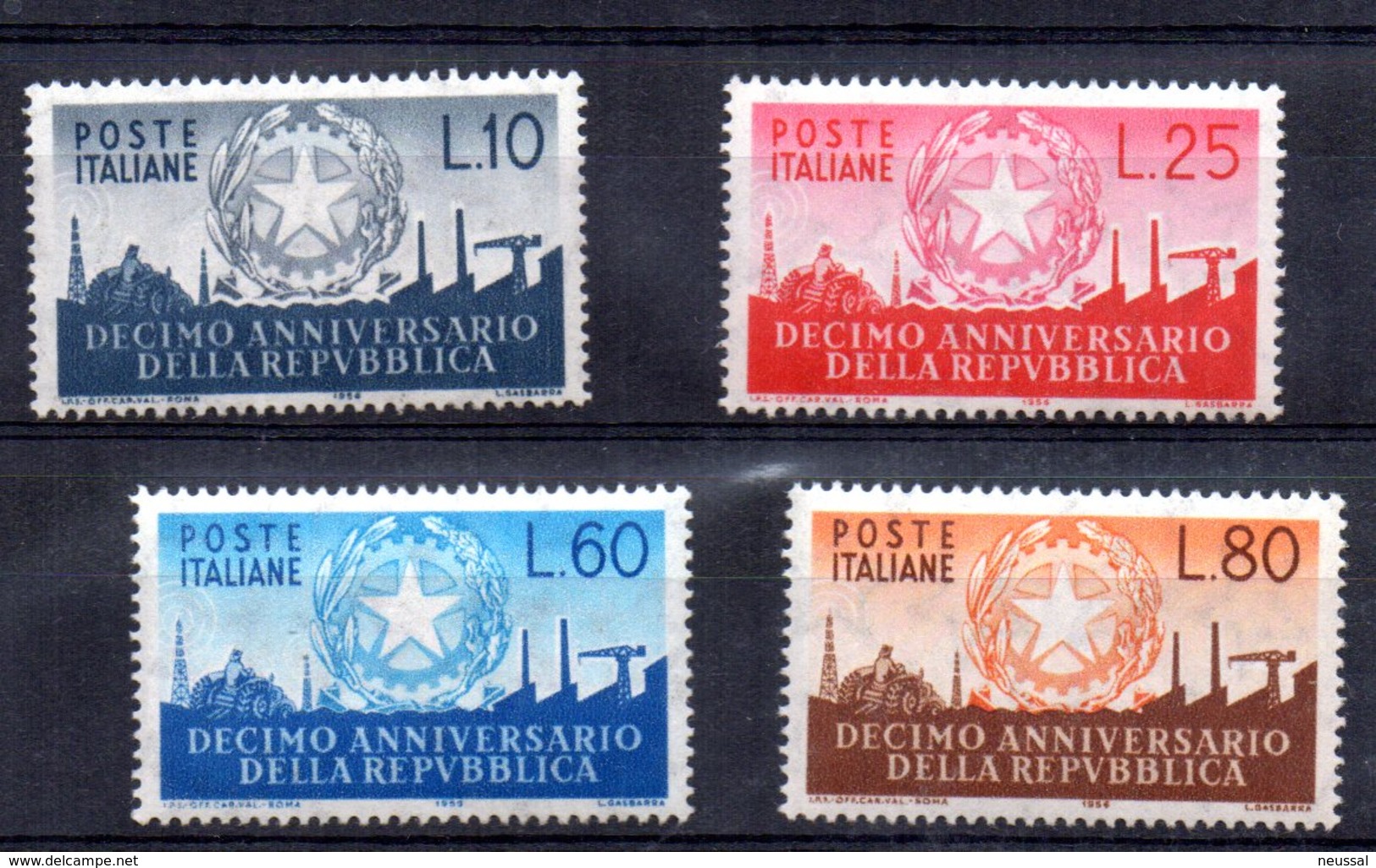 Serie Nº 725/8  Italia - 1946-60: Nuevos
