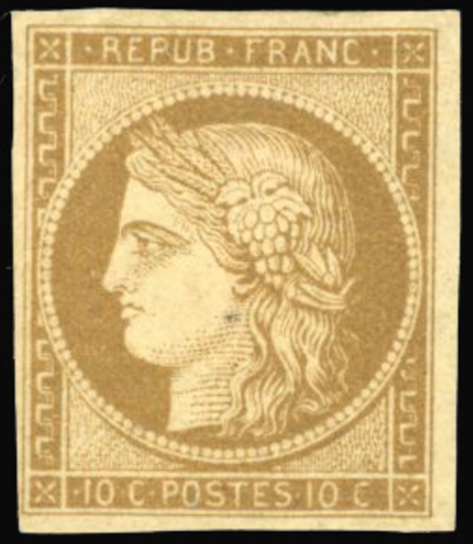 * 10c. Bistre. TB.(cote : 3000) - 1849-1850 Ceres