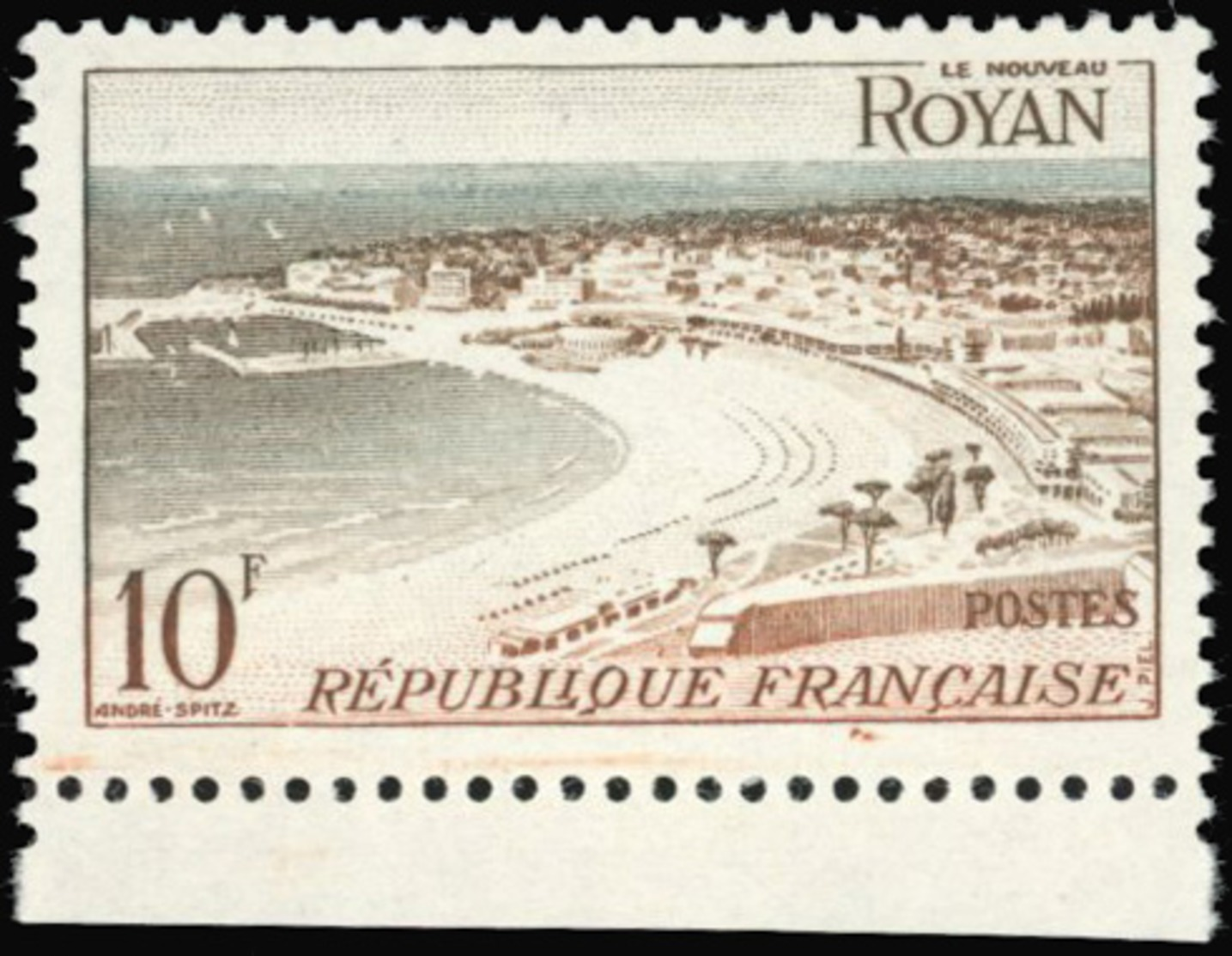 ** 10Fr. Royan. Couleur Bleue Absente. BdeF. SUP.(cote : 800) - Altri & Non Classificati