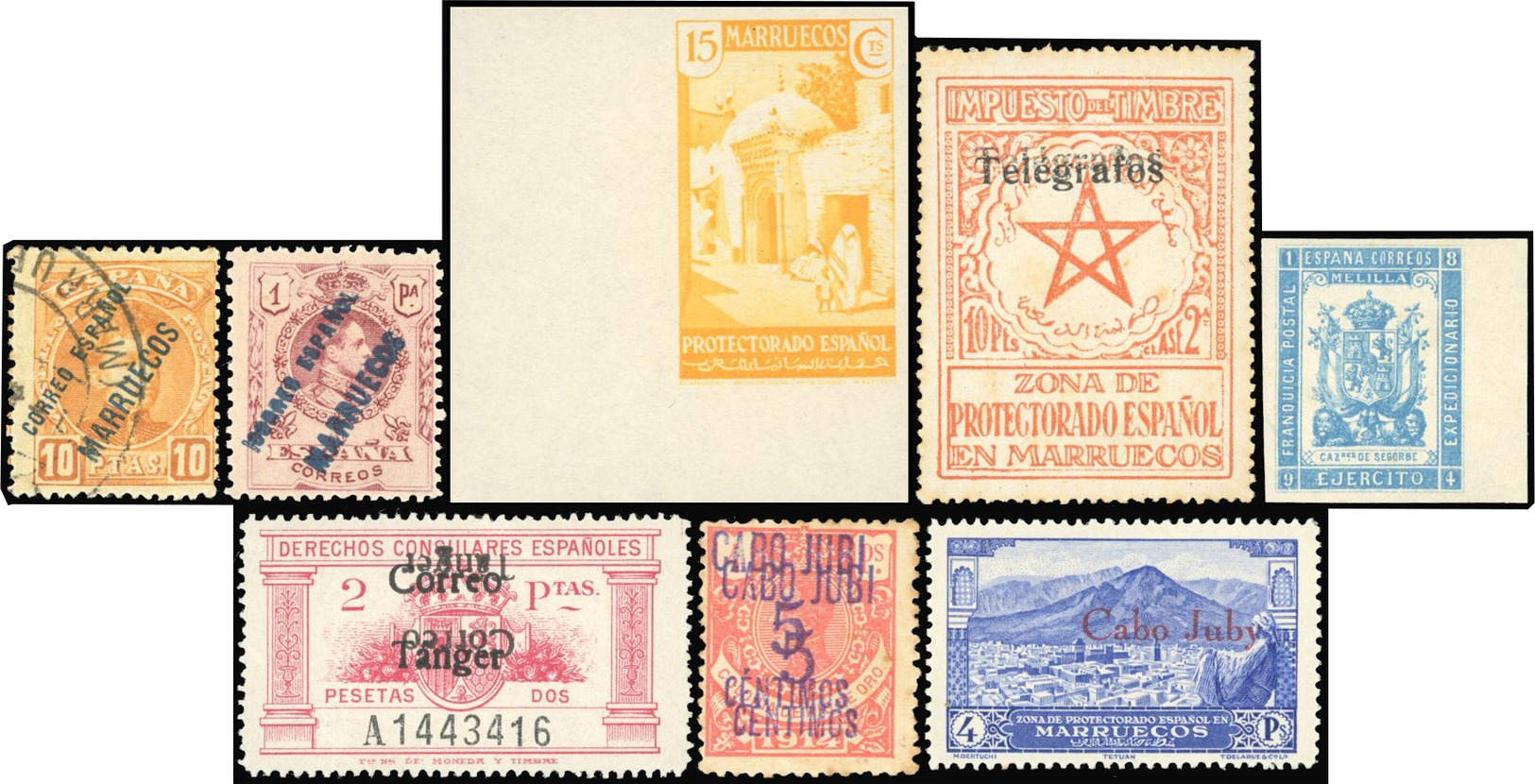 * Collection De Timbres Du MAROC Bureaux Espagnols De 1903 à 1950 + CAP JUBY + MAROC MELILLA. Timbres Neufs Et/ou Oblité - Spanish Morocco