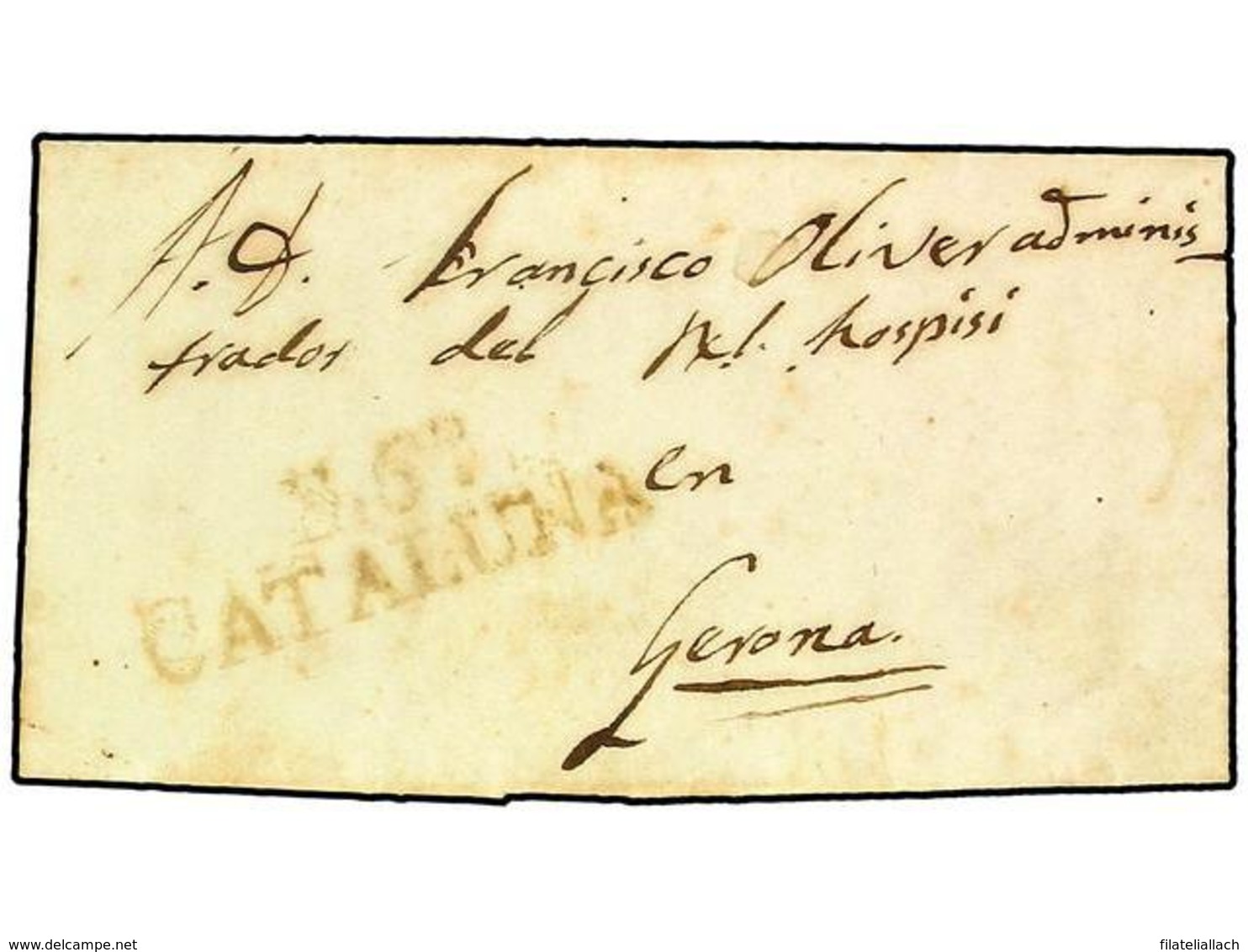 SPAIN: PREPHILATELIC MARKS  DP05 CATALUÑA - ...-1850 Prephilately