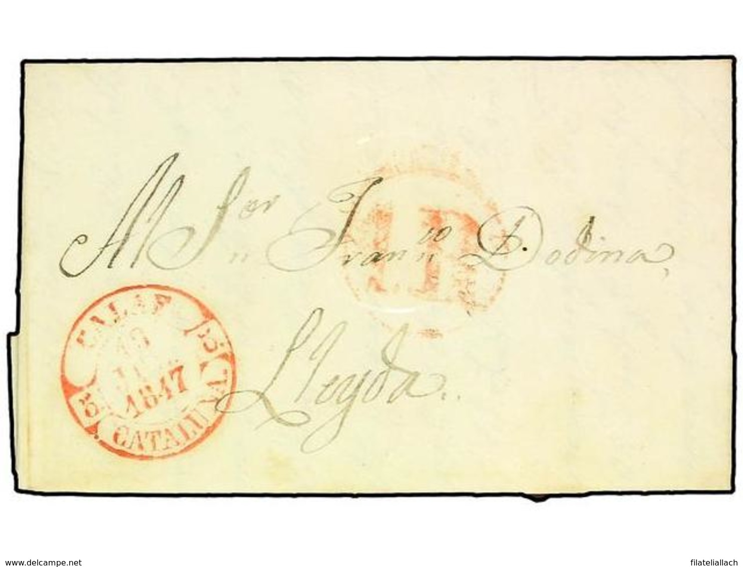 SPAIN: PREPHILATELIC MARKS  DP05 CATALUÑA - ...-1850 Prefilatelia