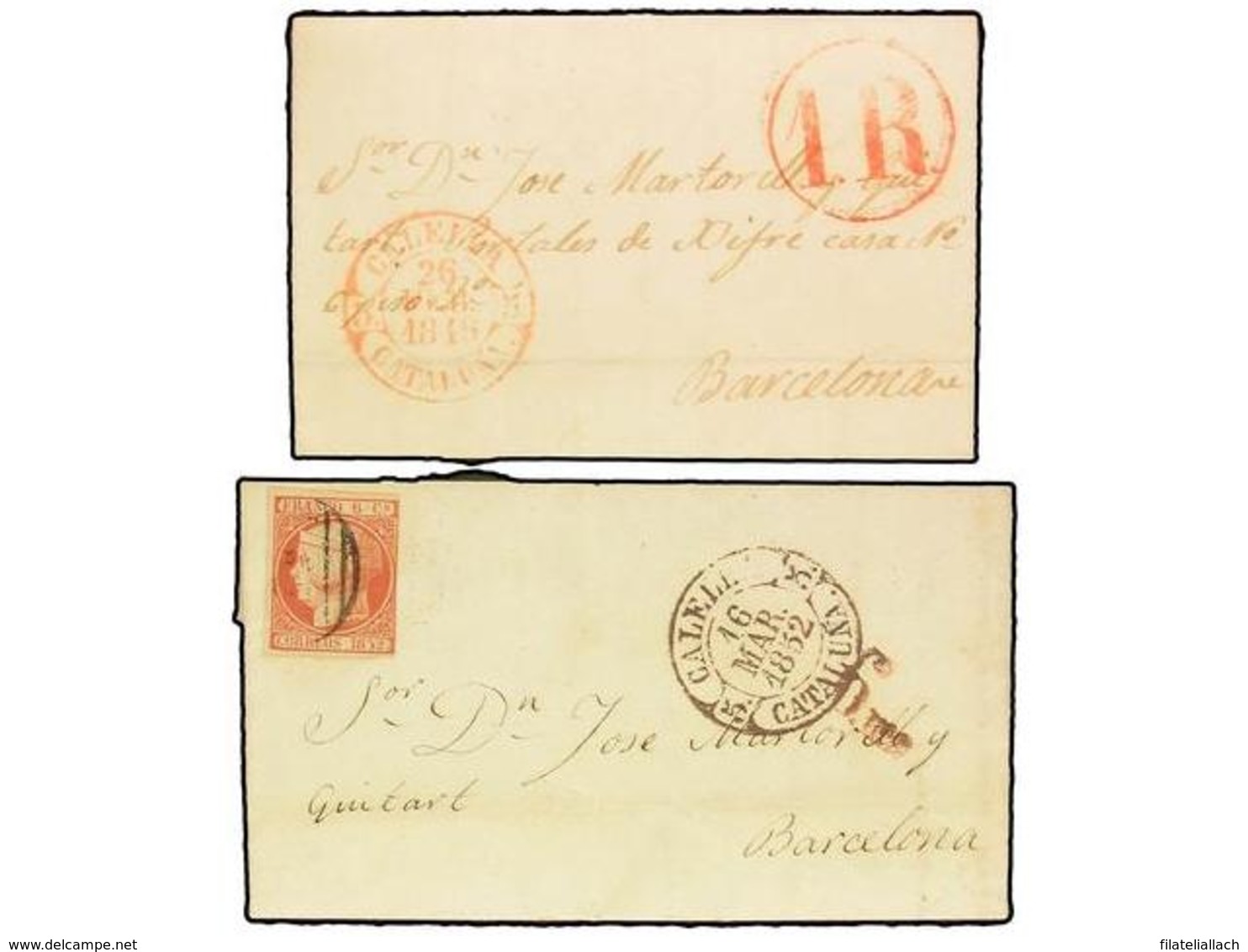 SPAIN: PREPHILATELIC MARKS  DP05 CATALUÑA - ...-1850 Prephilately