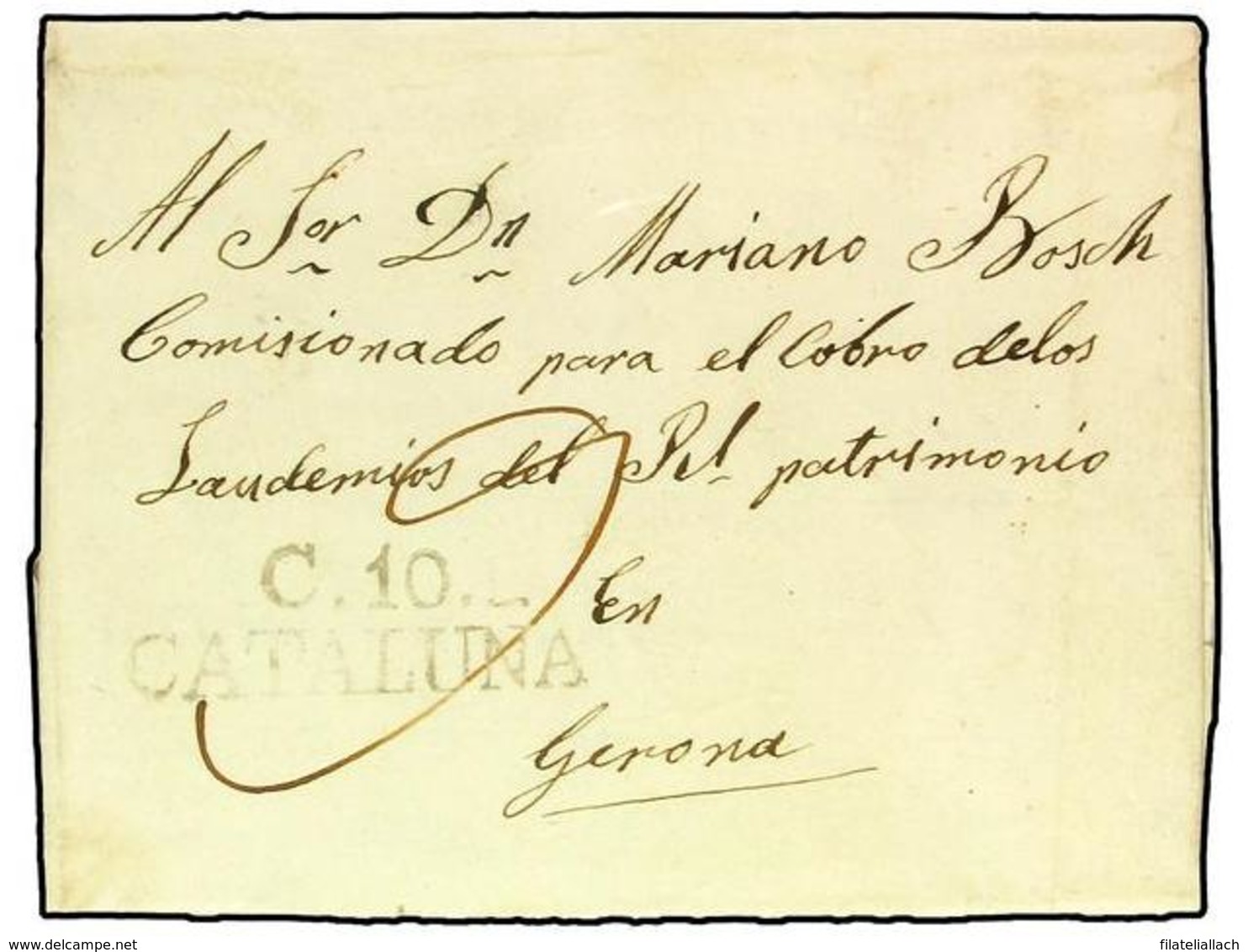 SPAIN: PREPHILATELIC MARKS  DP05 CATALUÑA - ...-1850 Voorfilatelie