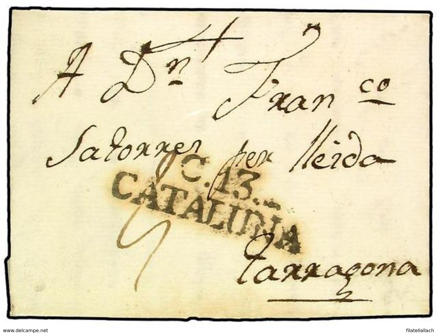 SPAIN: PREPHILATELIC MARKS  DP05 CATALUÑA - ...-1850 Prephilately