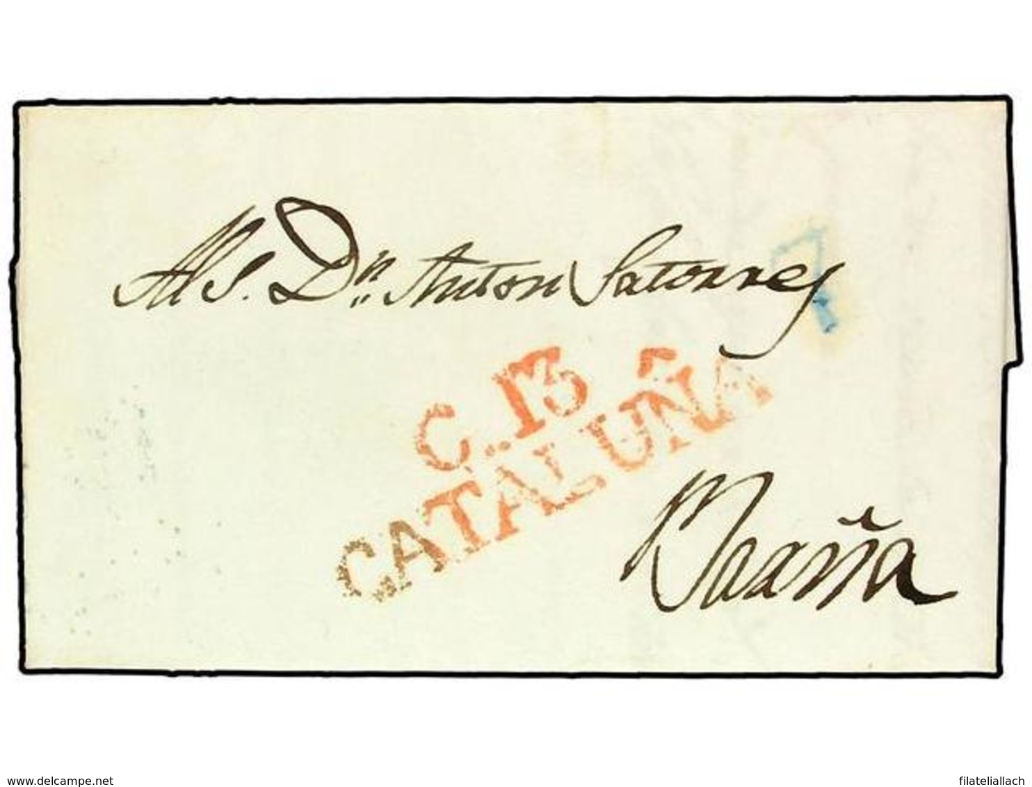 SPAIN: PREPHILATELIC MARKS  DP05 CATALUÑA - ...-1850 Prefilatelia