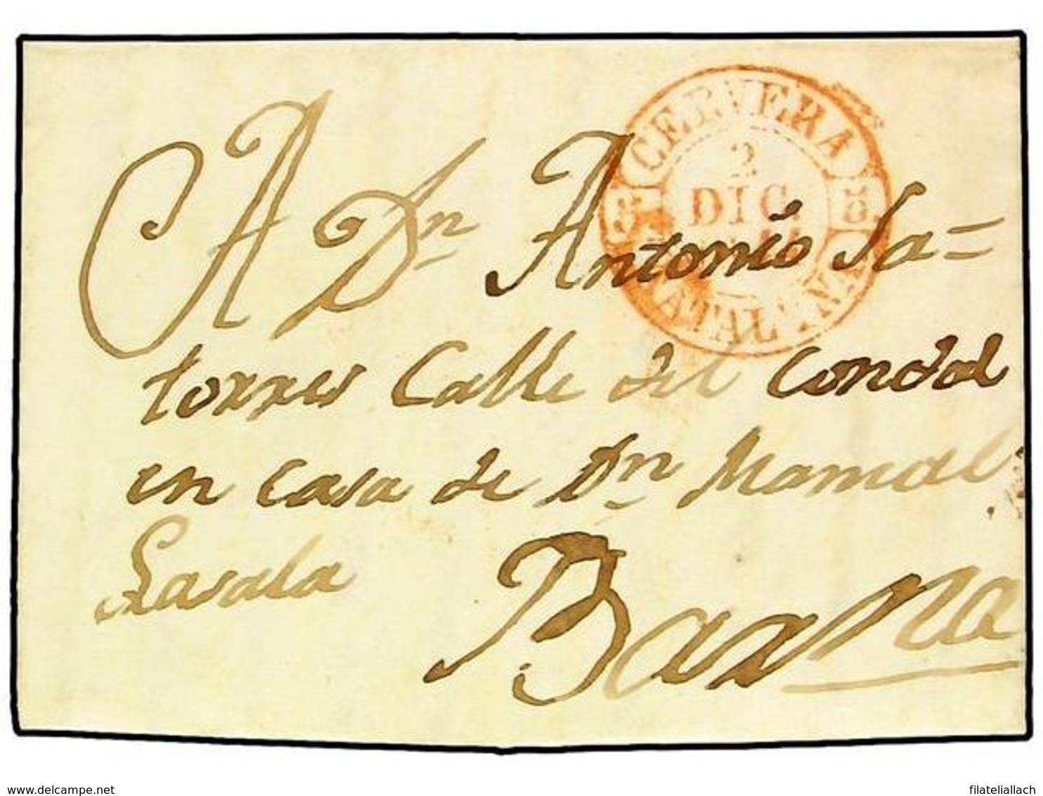 SPAIN: PREPHILATELIC MARKS  DP05 CATALUÑA - ...-1850 Voorfilatelie