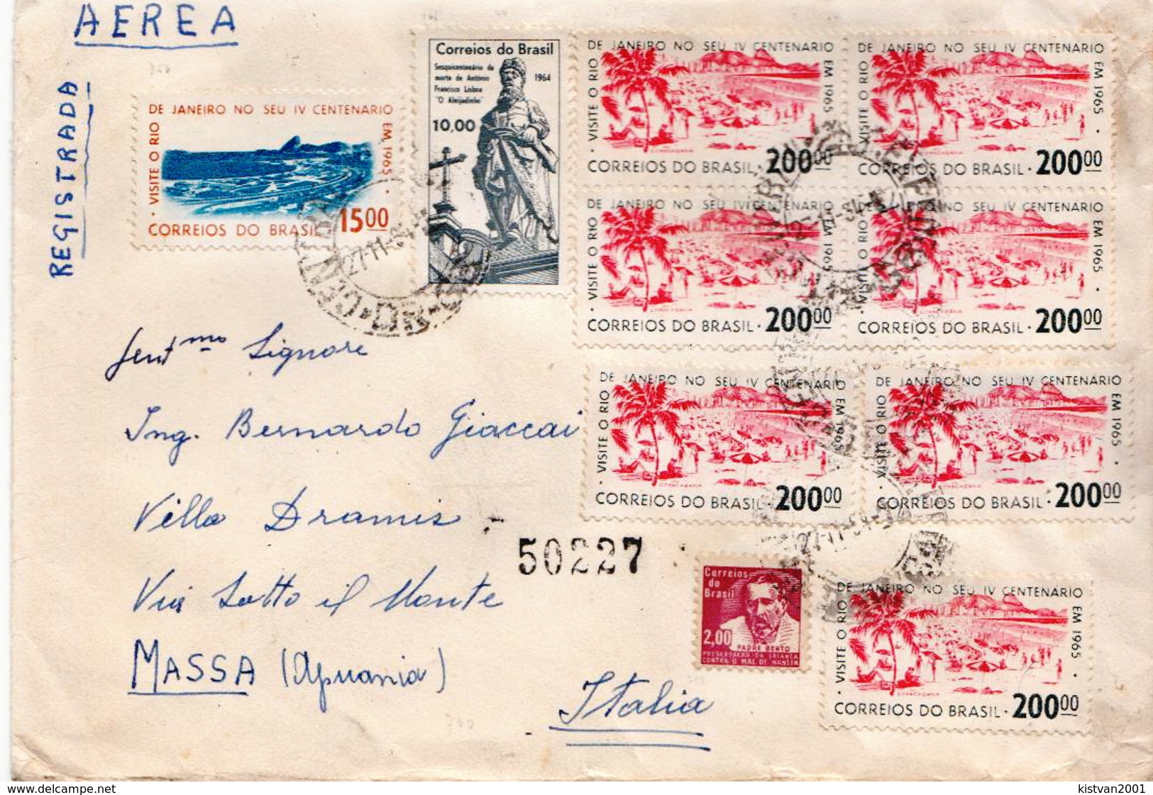 Postal History Cover: Brazil Stamps On Cover - Covers & Documents