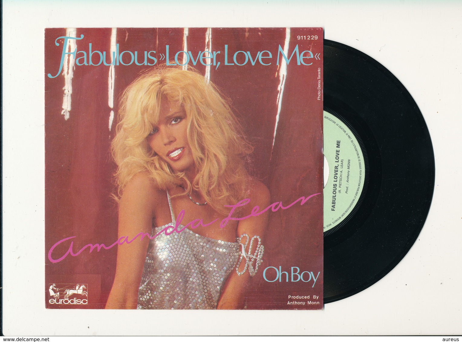 AMANDA LEAR " FABOULOUS LOVER,LOVE ME " Disque EURODISC   TRES BON ETAT - Rock