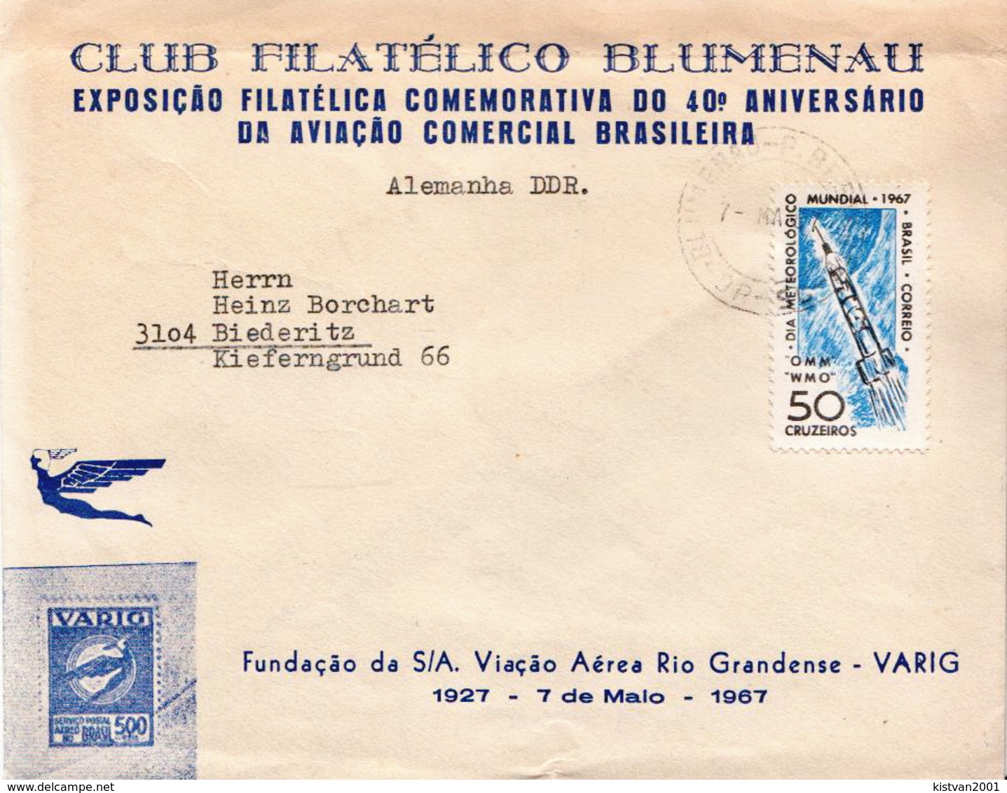 Postal History Cover: Brazil Stamp On Cover - South America