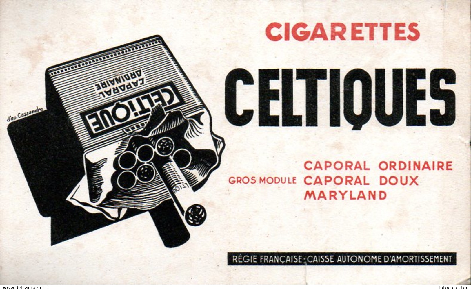 Buvard Cigarettes Celtique - Tabac & Cigarettes