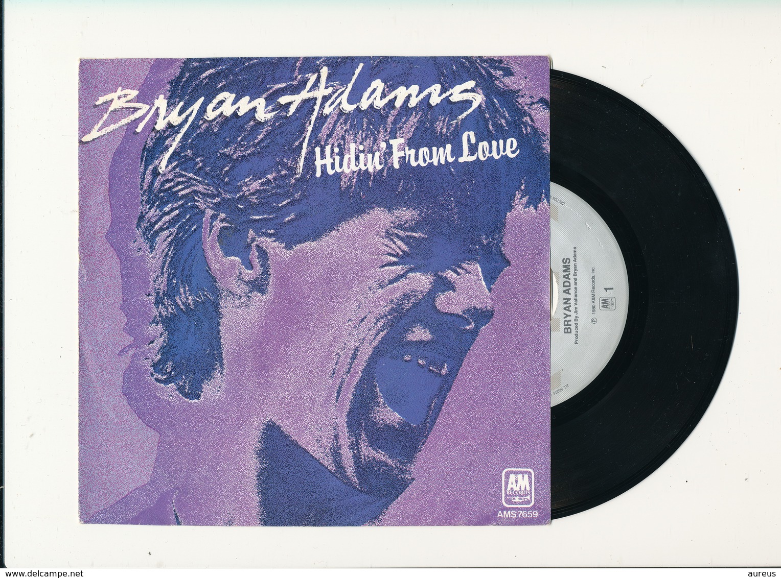 BRYAN ADAMS  " HIDIN FROM LOVE " Disque AM RECORDS 1980   TRES BON ETAT - Rock