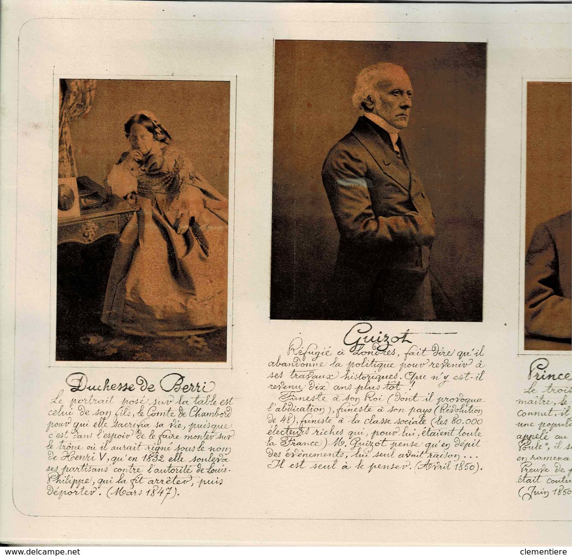 Album Des Personnages Illustres Avec Photos De 1845 à 1890 Par Pierre Marie Lizerolles ( 12 Pages De Photos Avec Comment - Documents Historiques