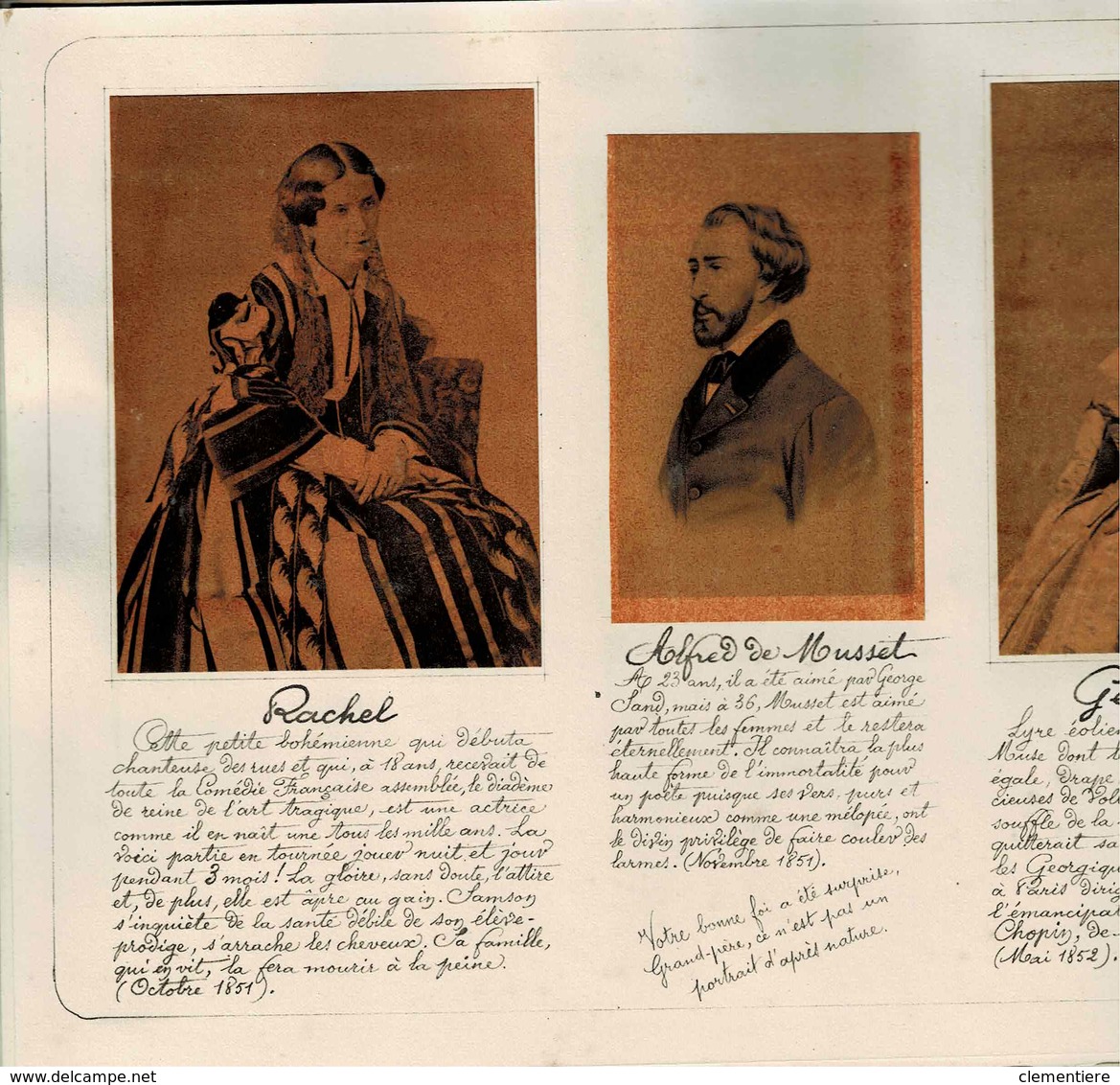 Album Des Personnages Illustres Avec Photos De 1845 à 1890 Par Pierre Marie Lizerolles ( 12 Pages De Photos Avec Comment - Historical Documents